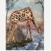 Giraffes at the Waterhole – Original Oil Painting